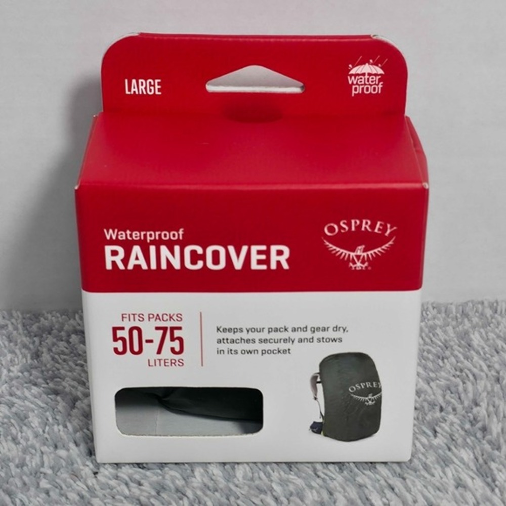 NEW Osprey Ultralight Waterproof Backpack Raincover Large 50-75L Shadow Gray